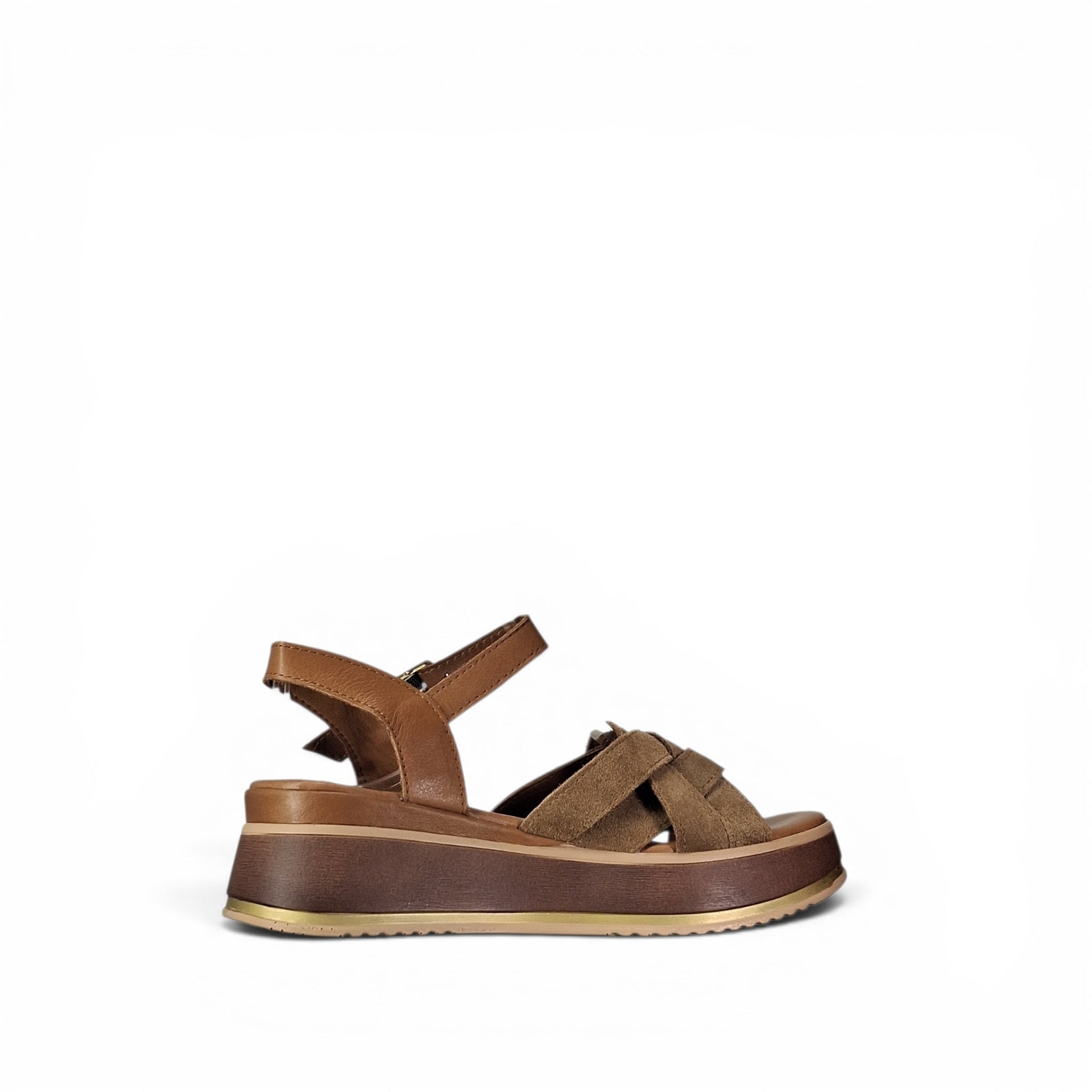 Kammi Filomena Sandali con zeppa da Donna – 119261325 BROWN