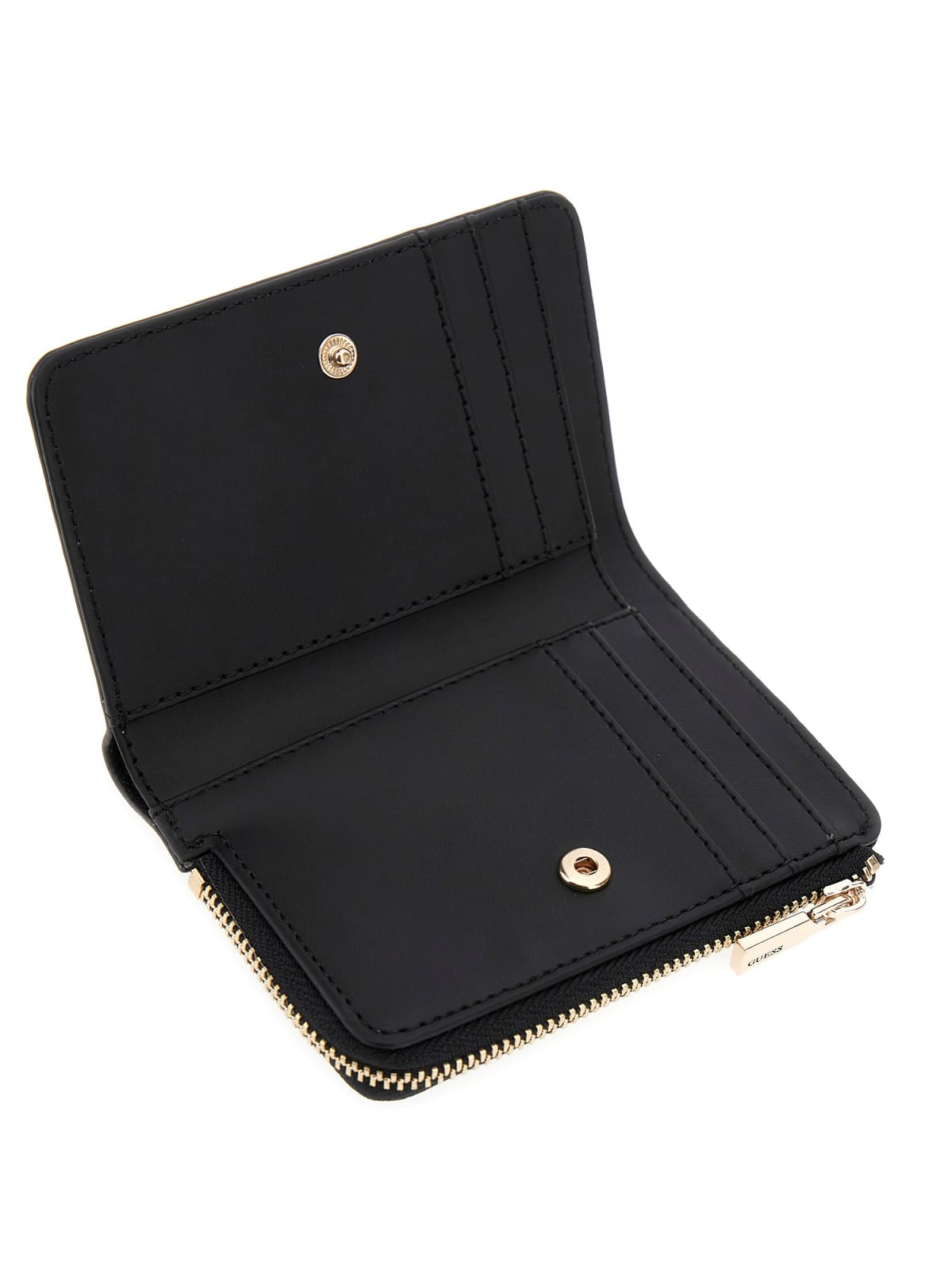 Guess Porta Carte Laurel Slg Zip Card Case da Donna – Nero