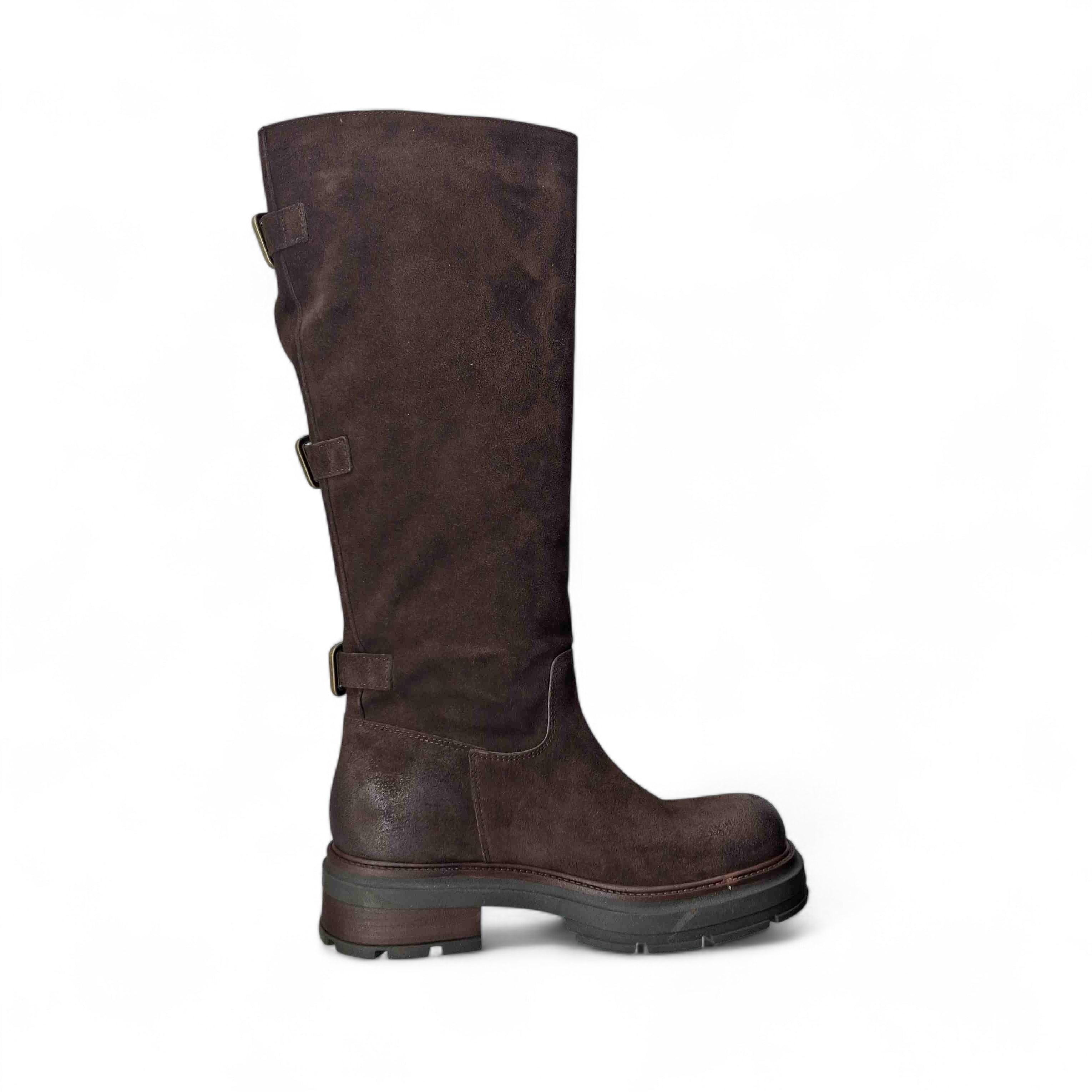 Kammi Stivaletti con Tacco Stivale Anna Biker Con Fibie da Donna – Multicolor