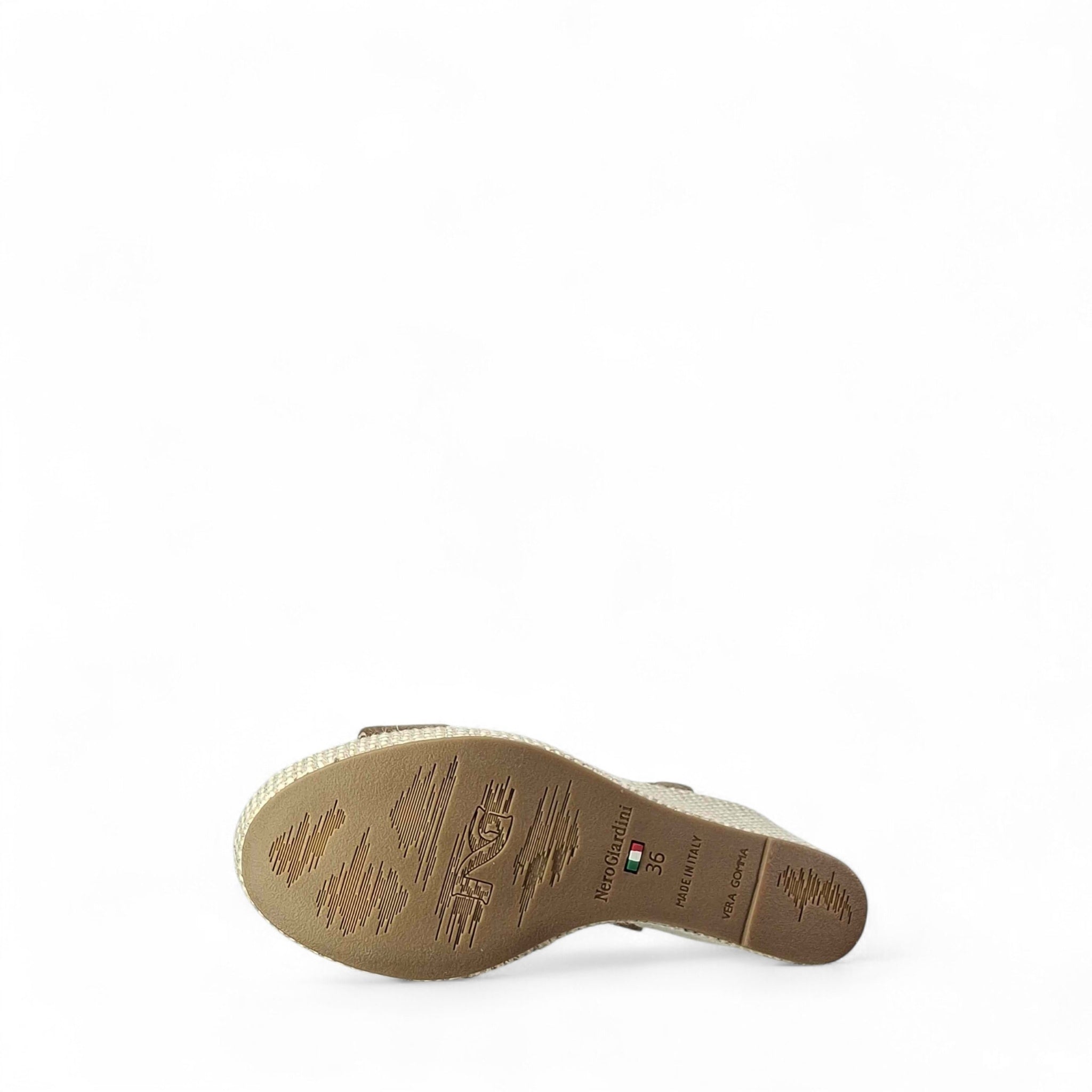 Nero Giardini Gilda Sandali con Zeppa da Donna – Marrone - E616020 D 442