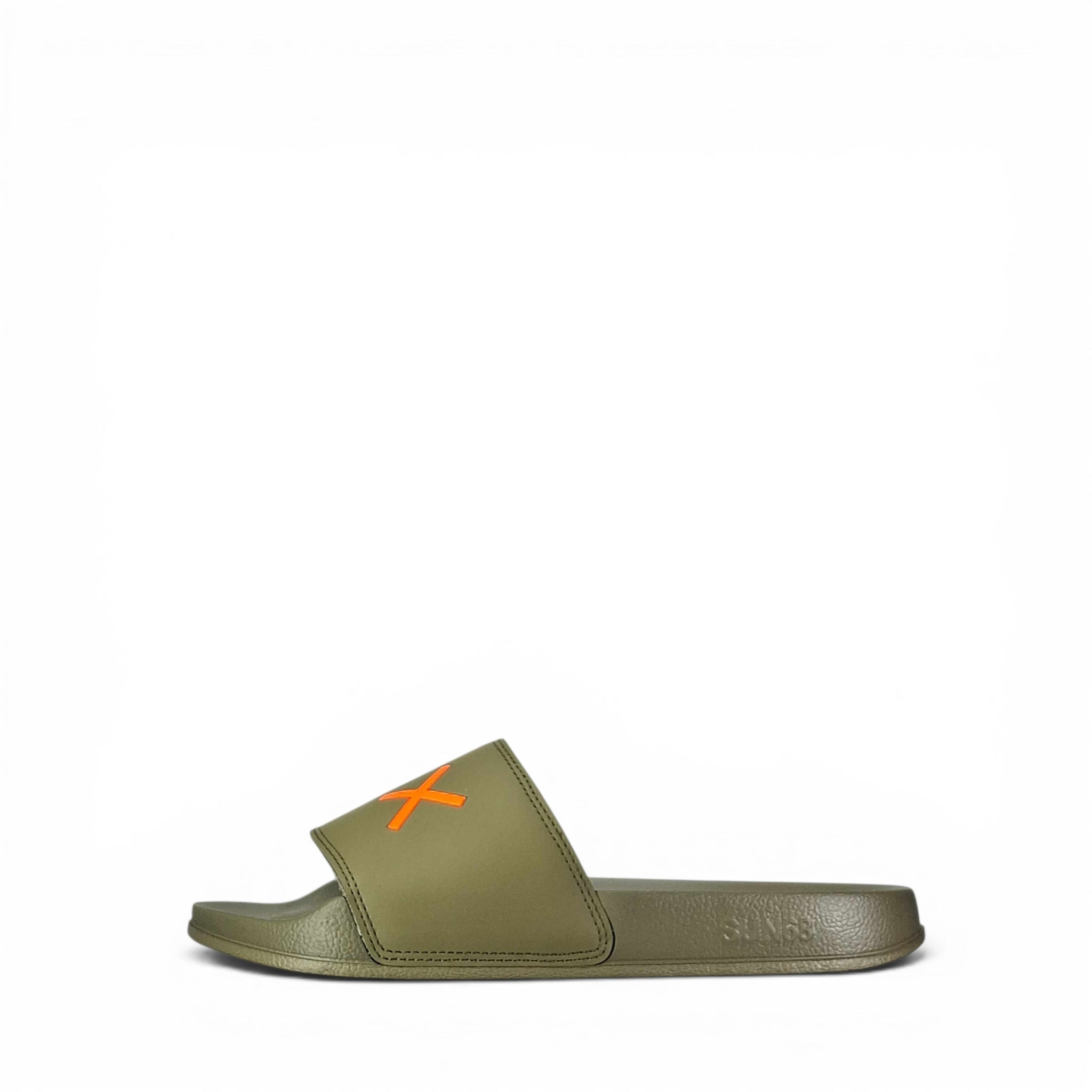 Sun68 Slippers Logo Ciabatte Basse da Uomo – BX36110 MILITARE