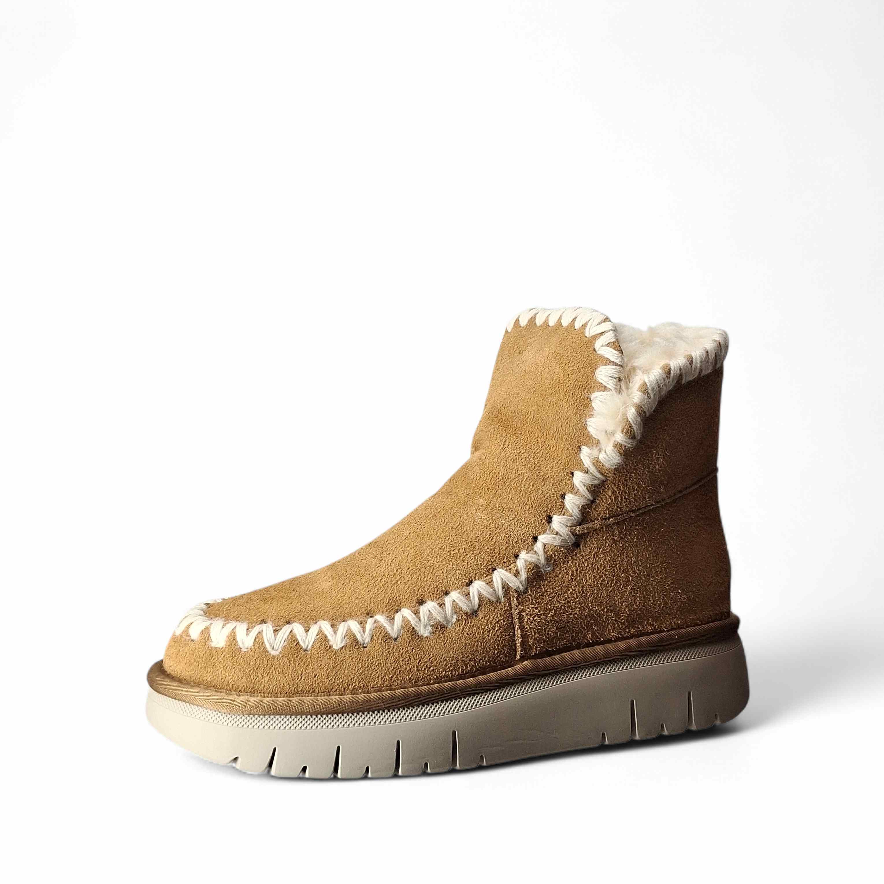 Grunland Stivaletti con Pelo Po da Donna – Cuoio