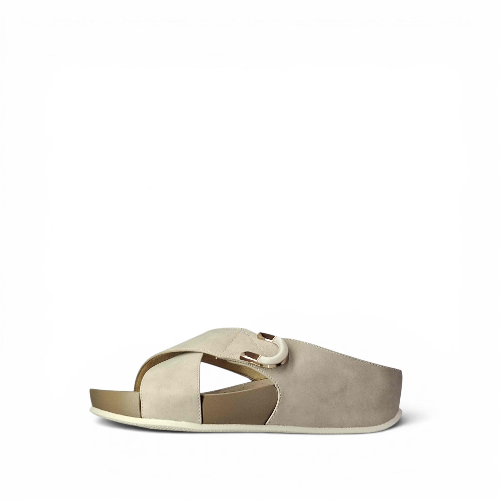 Grunland DIRA Beige - Ciabatte con Zeppa Donna