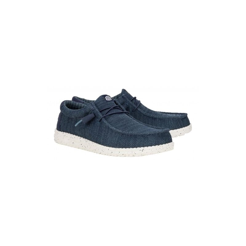 Dude Wally Stretch Sox Scarpe Basse Senza Stringhe da Uomo – Navy - 41898 NAVY