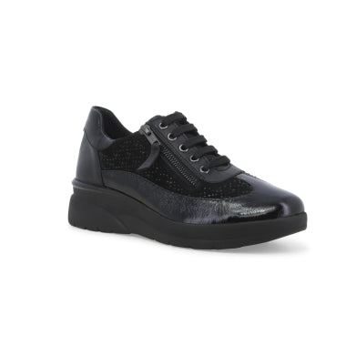 Melluso Scarpe Basse Stringate da Donna – Nero
