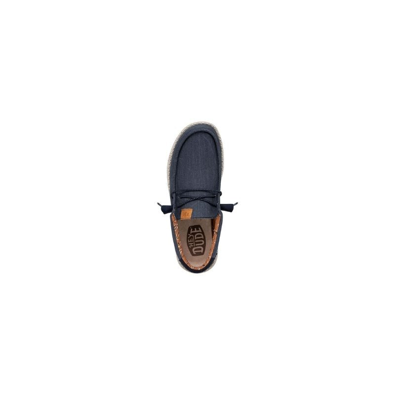 Dude Wally Washed Canvas Scarpe Basse Senza Stringhe da Uomo – Navy - 40296 NAVY