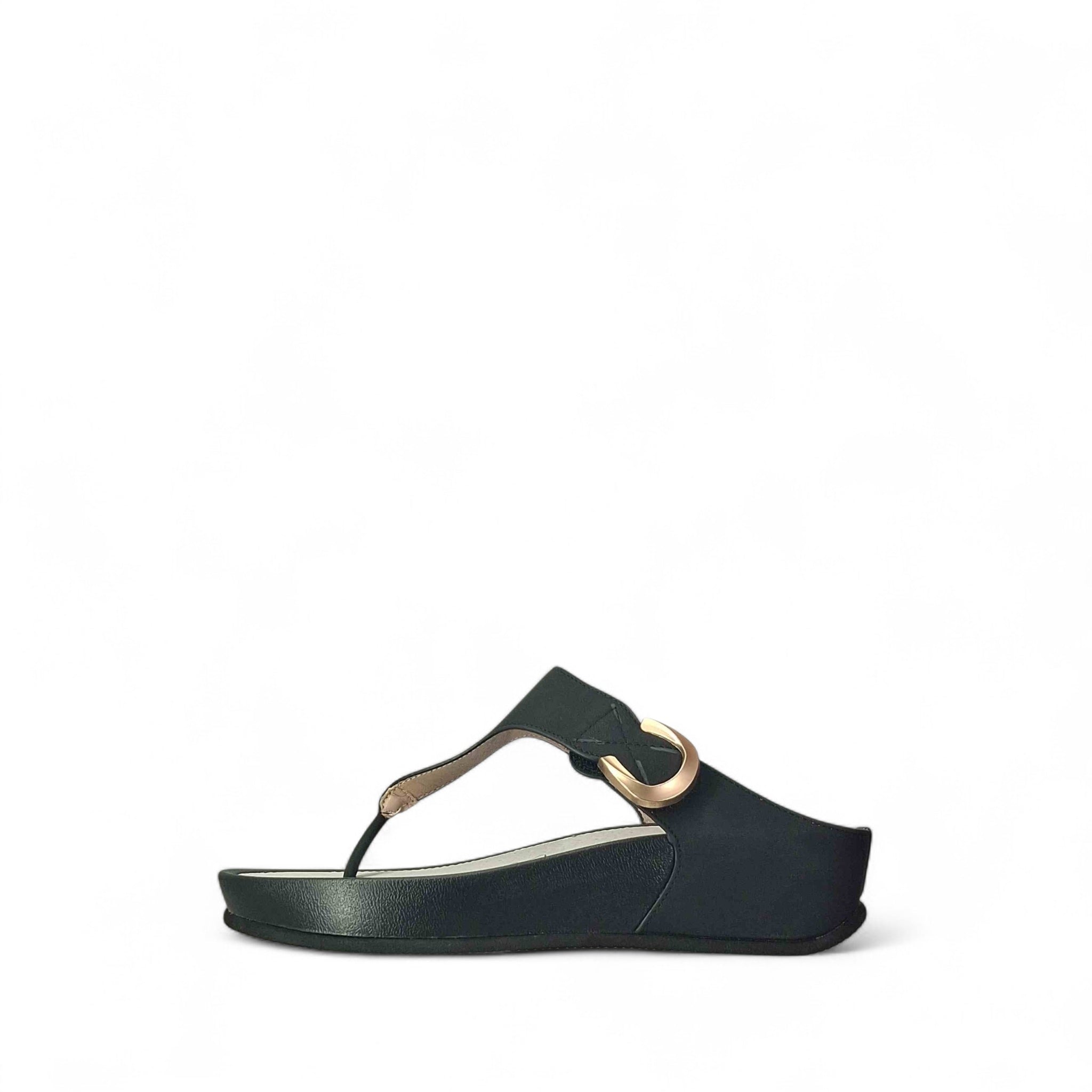 Kammi Veronica Infradito in Pelle da Donna – Nero - FORD_01