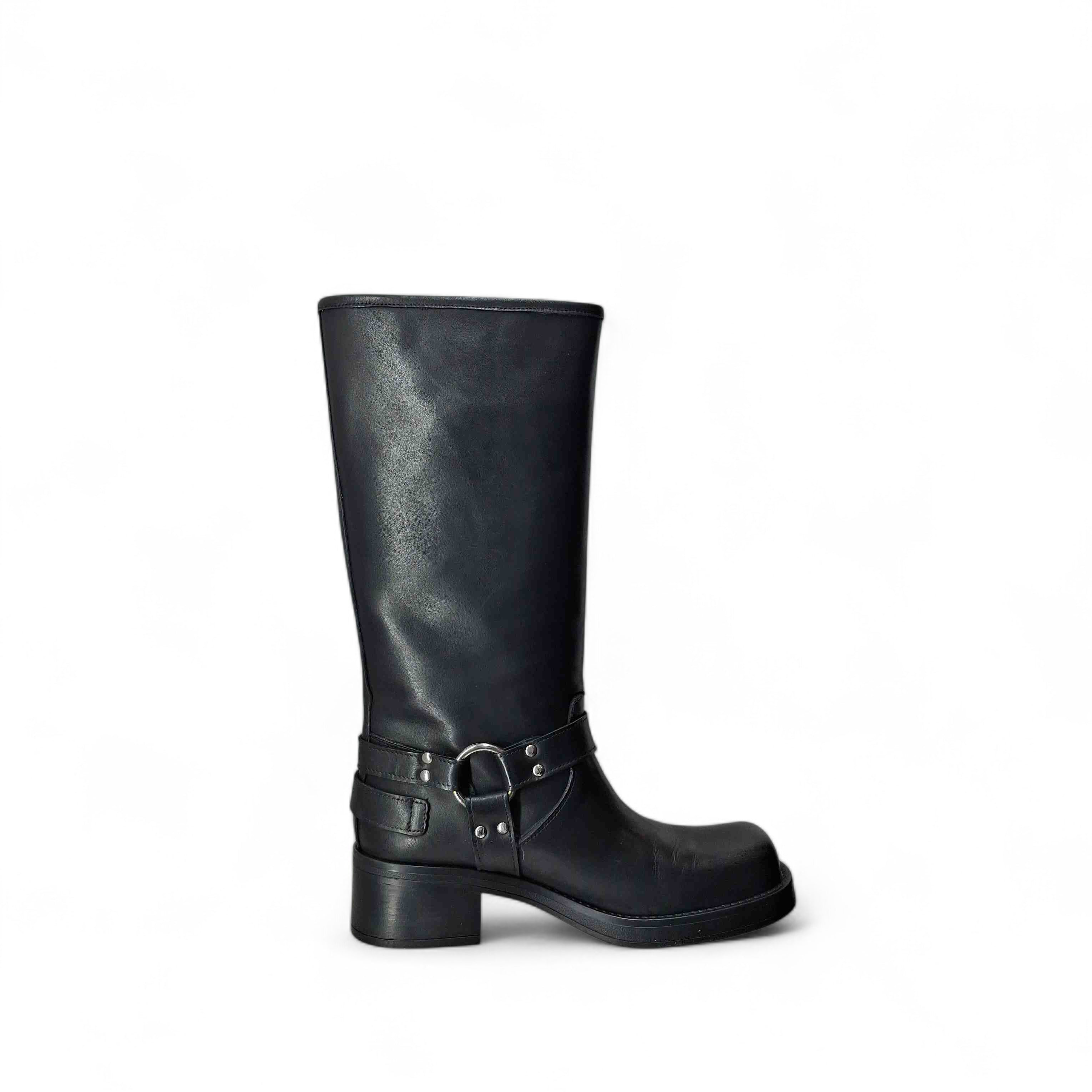 Kammi Stivali senza Tacco Stivale Fibie da Donna – Nero