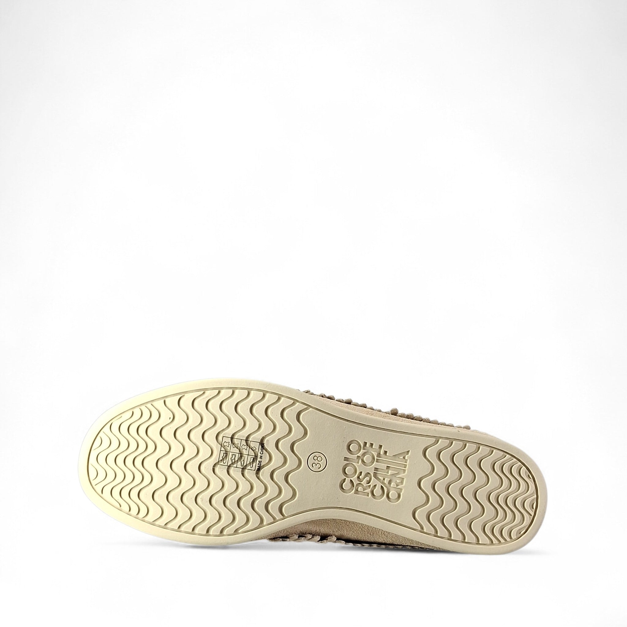 Colors of California Cow Suede Sfringed Mocassini da Donna – Bianco - HC YUCCA01