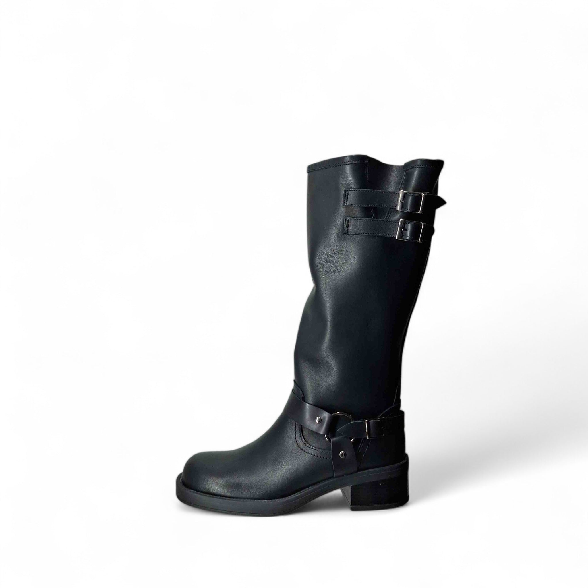 InScarpa Stivaletti con Tacco Fray Biker da Donna – Nero