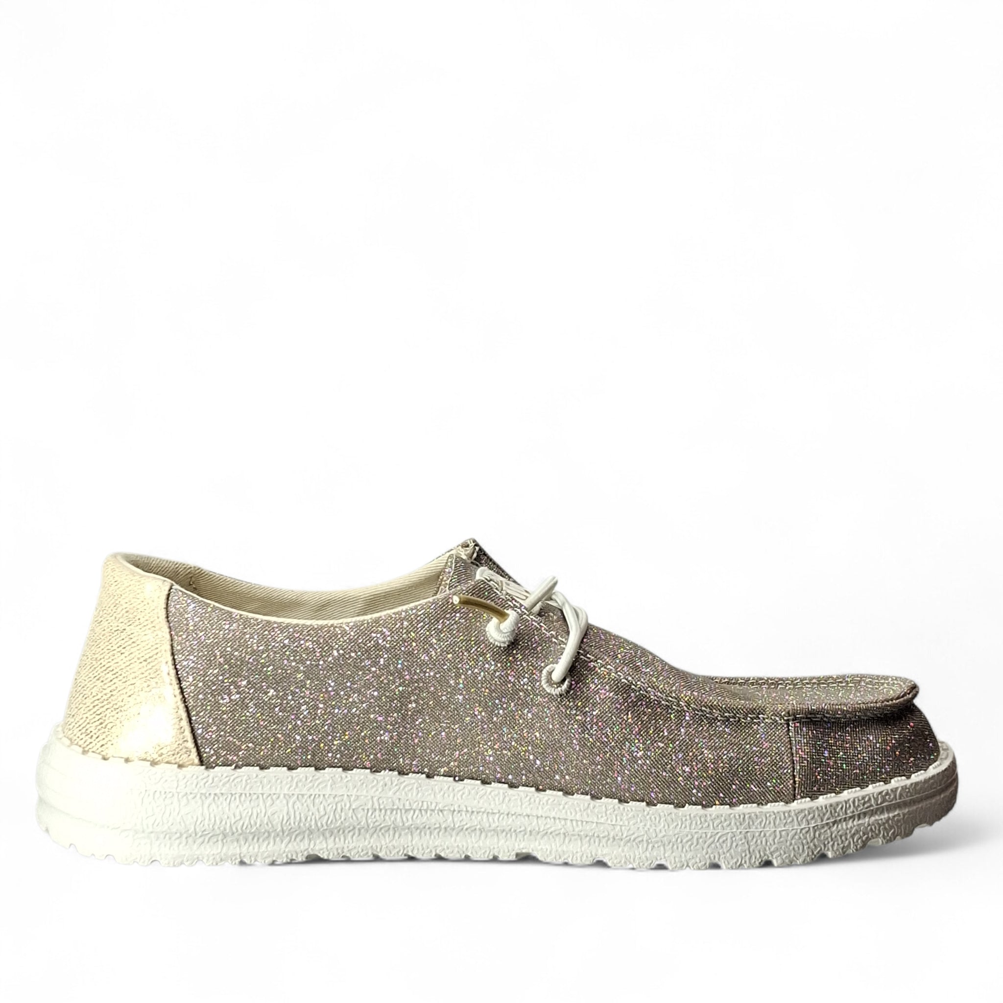 Dude Wendy Metallic Sparkle Scarpe Basse Senza Stringhe da Donna – 41082 GOLD