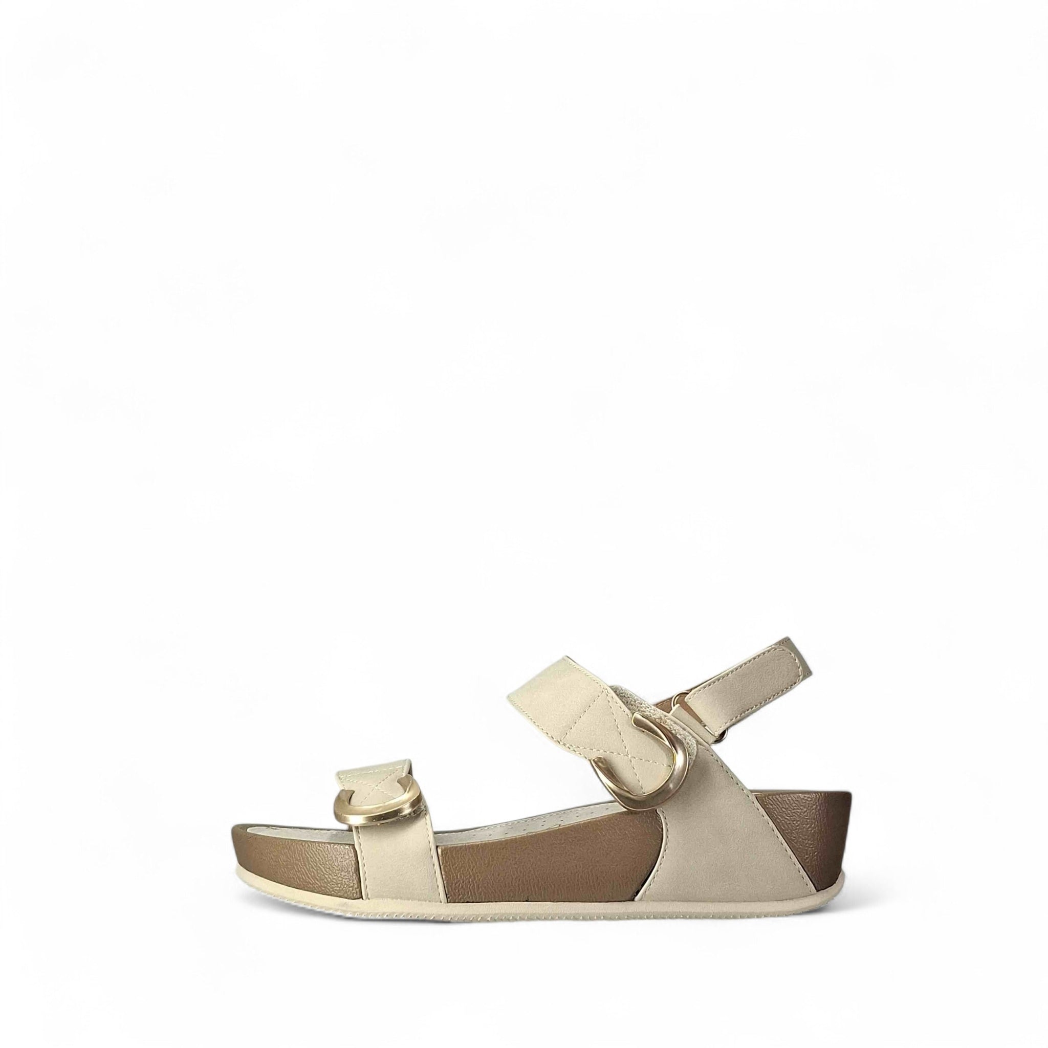 Kammi Valeria Sandali con Zeppa da Donna – Beige - FINNEGAN_02