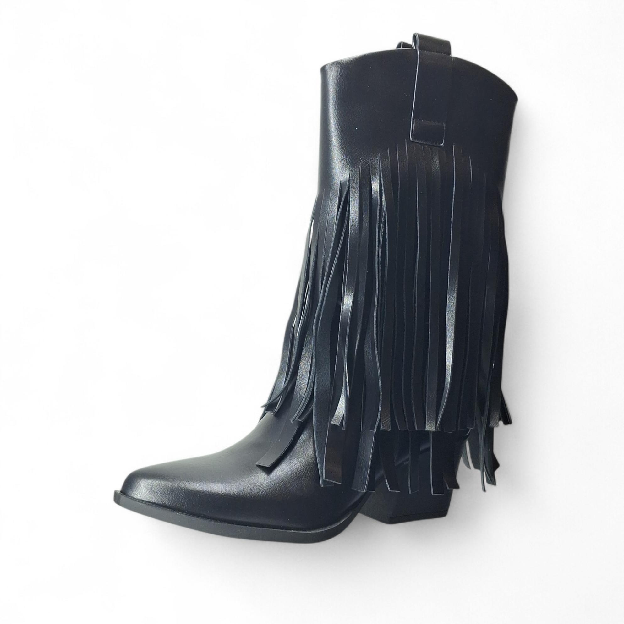 Kammi Texa Stivaletti Texani da Donna – Nero - 2180 NERO