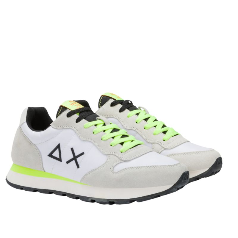 Sun68 Sneakers Basse Tom Fluo da Uomo – Bianco