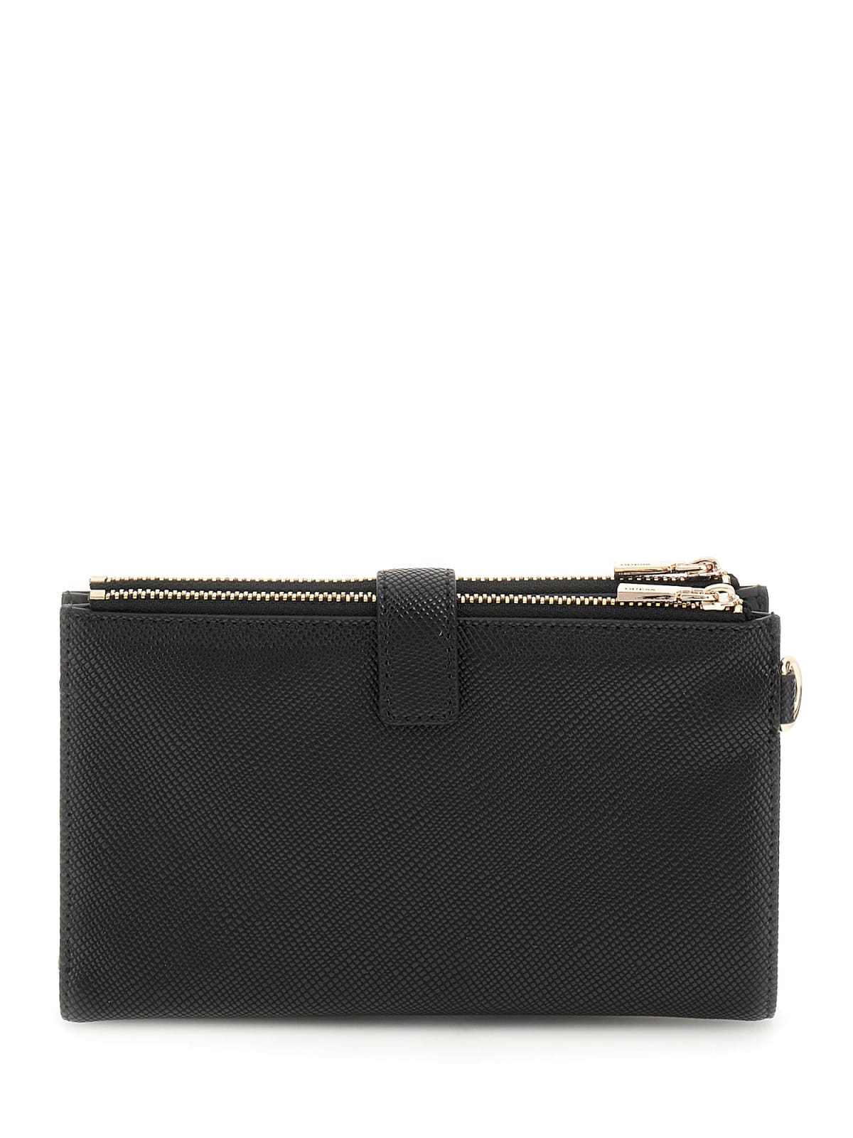 Guess Porta Carte Laurel Slg Dbl Zip Organizer da Donna – Nero