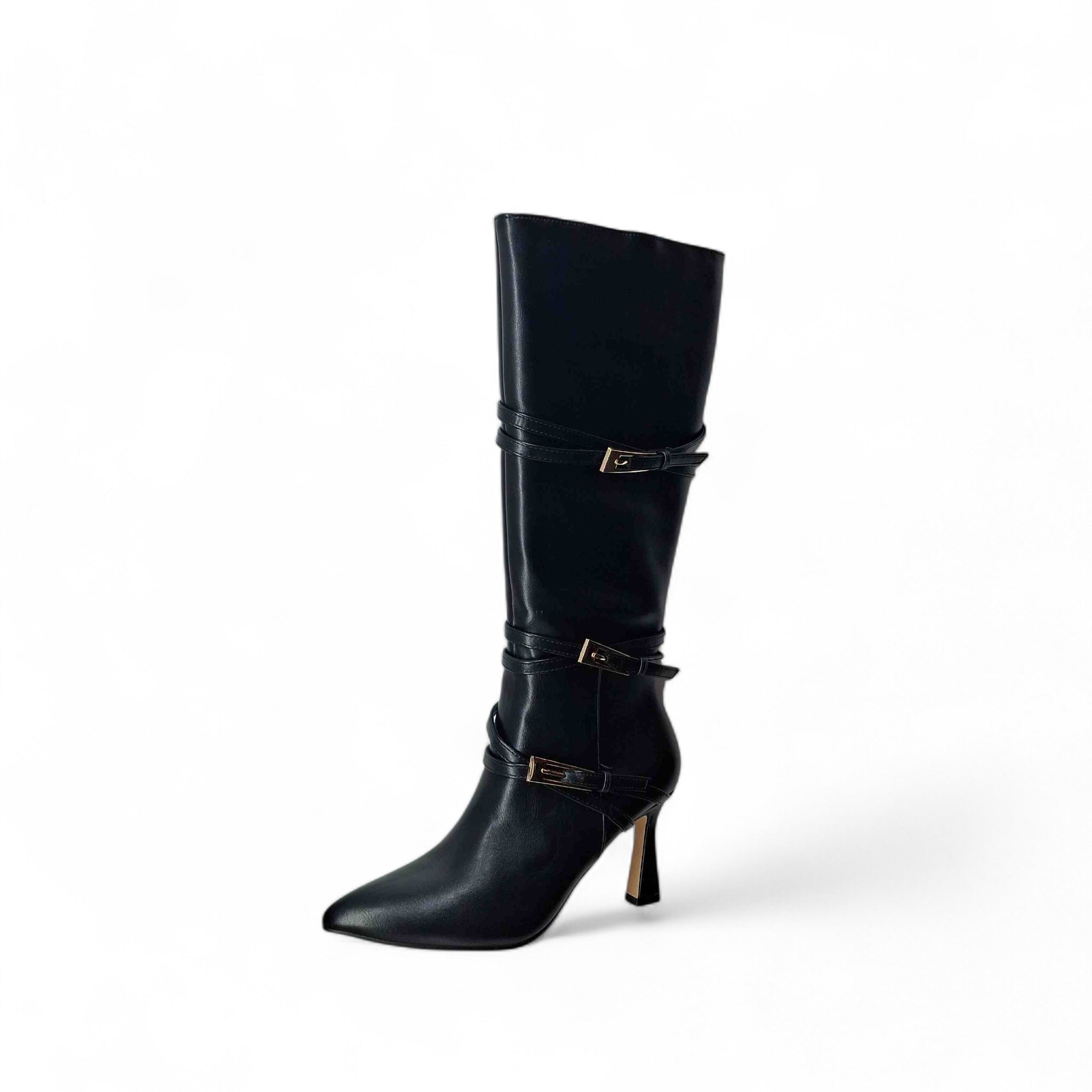 Kammi Stivali con Tacco da Donna – Nero