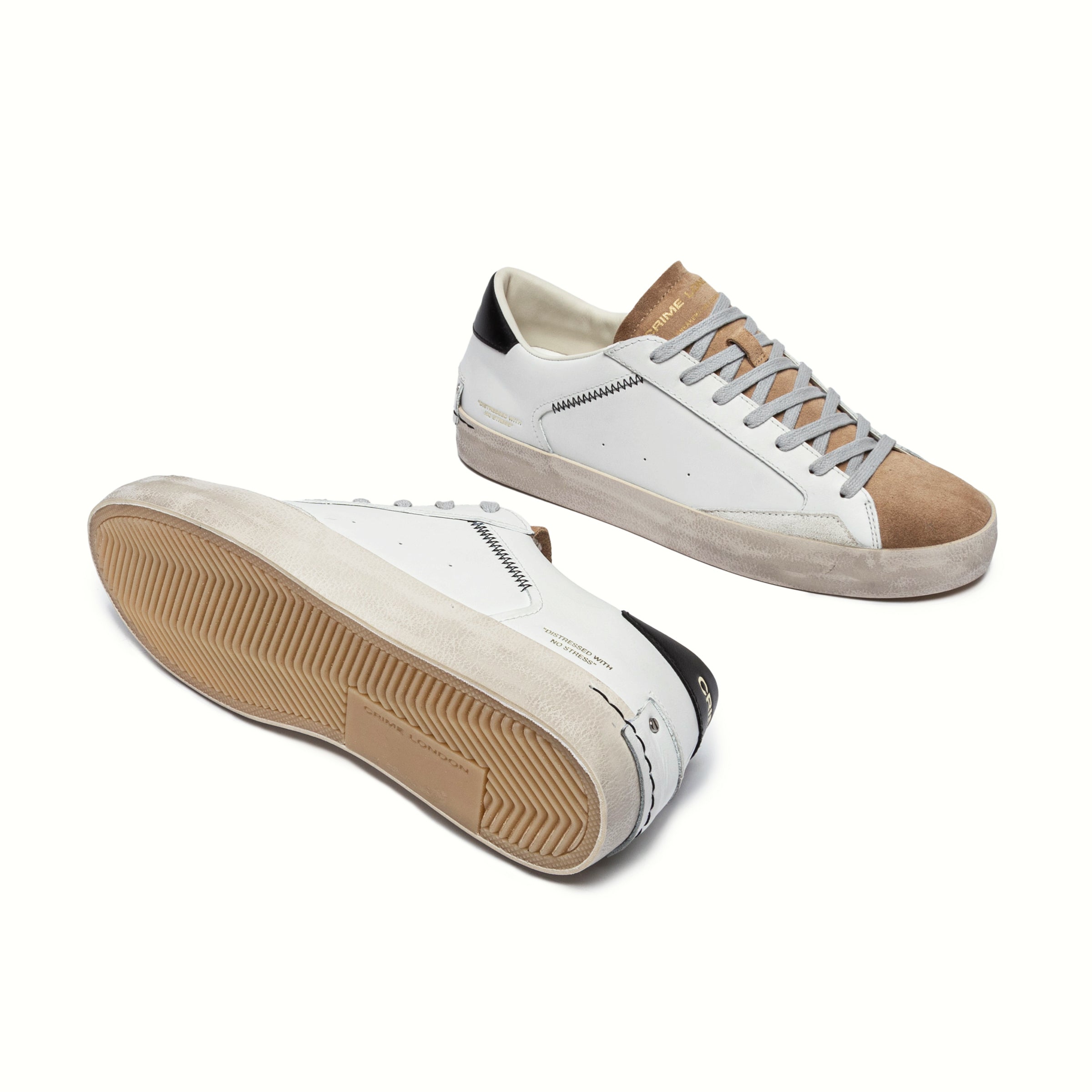 Crime London Scarpe Basse Stringate da Uomo – Bianco