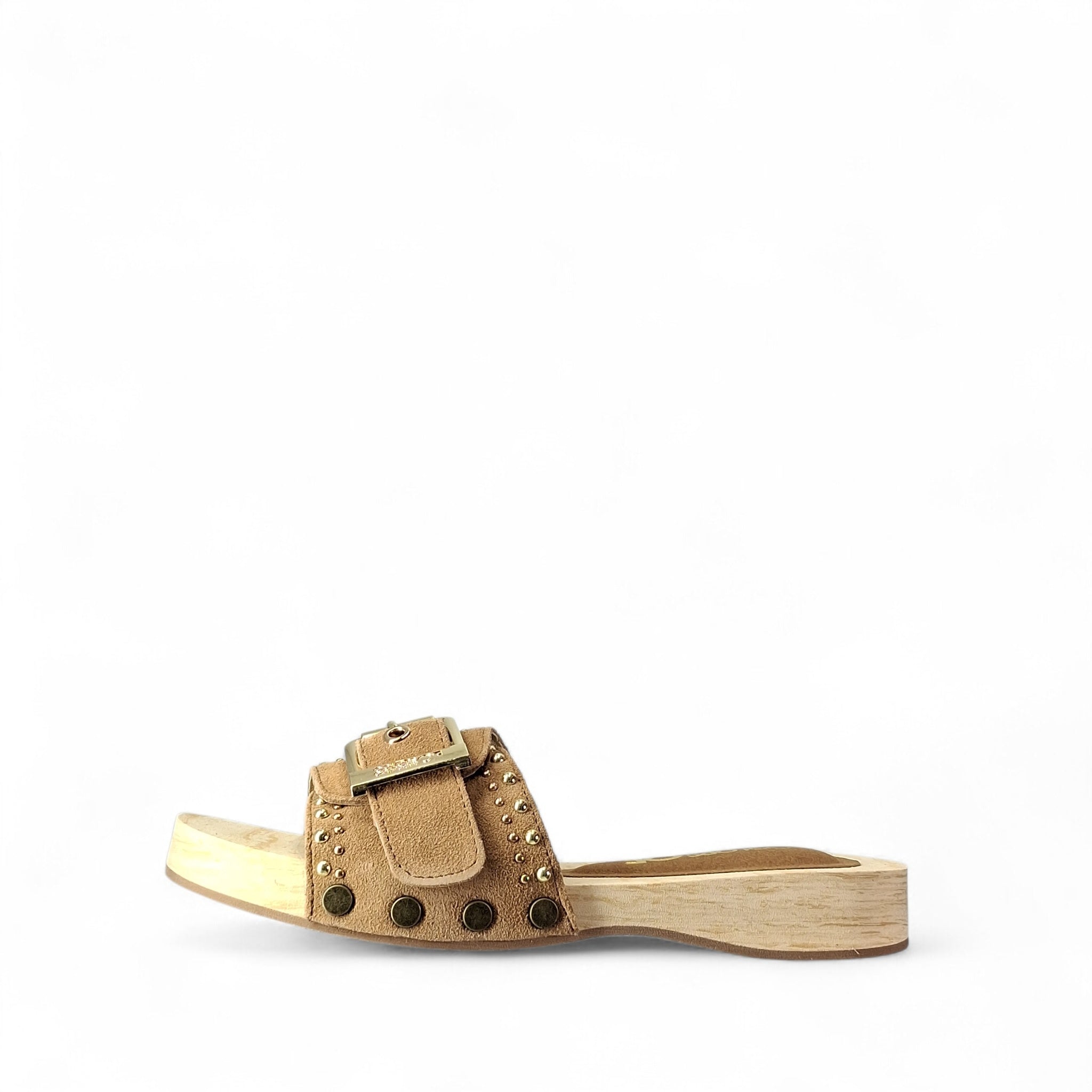 Colors of California Cow Suede Clog Ciabatte Basse da Donna – Cuoio - HC BAYL05