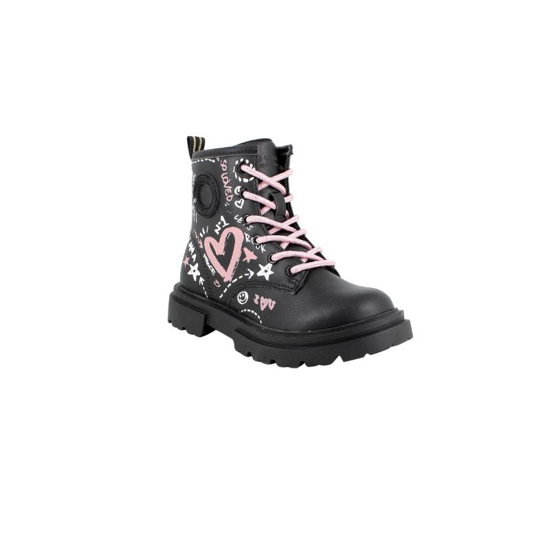 Primigi Avant Stivaletti Stringati Girl Camden Nappa da Bambina – Nero