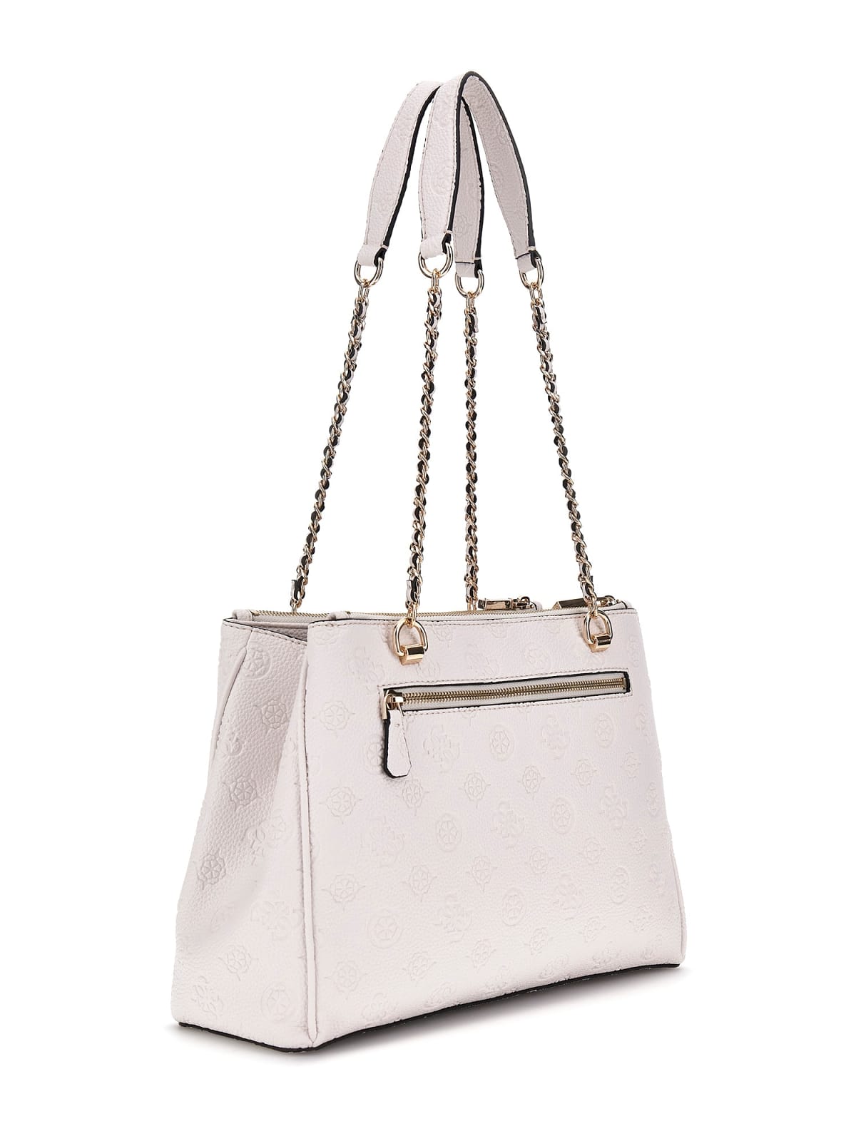 Guess Shopping Strutturate Cresidia Status Shldr Satchel da Donna – Bianco