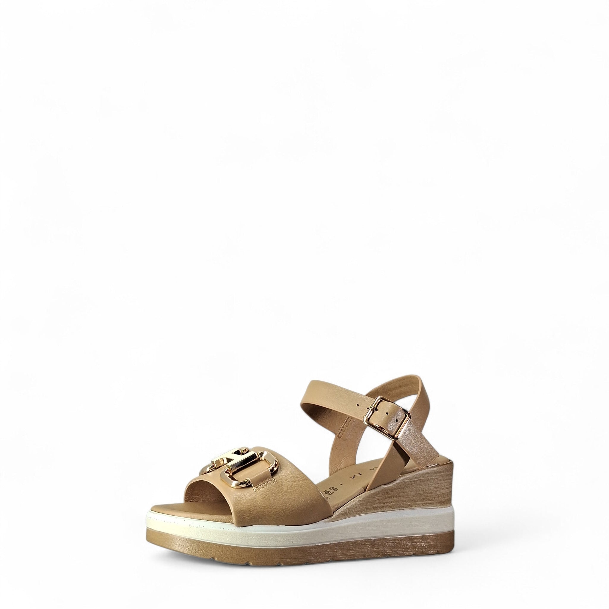 Kammi Rebecca Sandali con Zeppa da Donna – Camel - 20-207_02