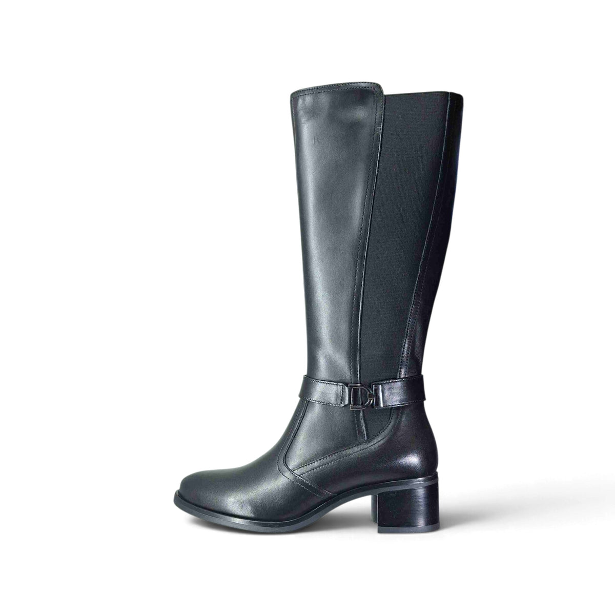 Cinzia Soft Vitello Nero Stivali Senza Tacco da Donna – IS162927 001