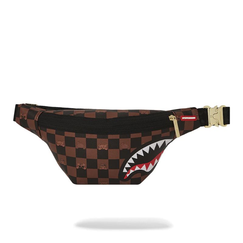 Sprayground Peeking Character Check Cros Marsupi Unisex – ND - 910B7512NSZ