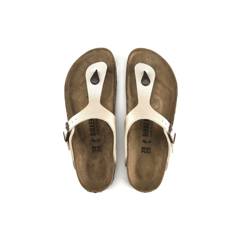 Birkenstock Infradito in Pelle Gizeh da Donna – Bianco