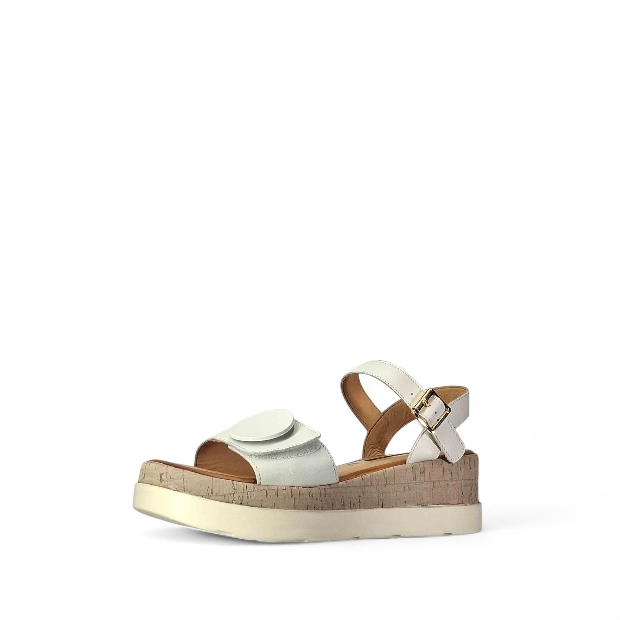 Kammi Karen Sandali con Zeppa da Donna – Bianco - RE S P01K WHITE