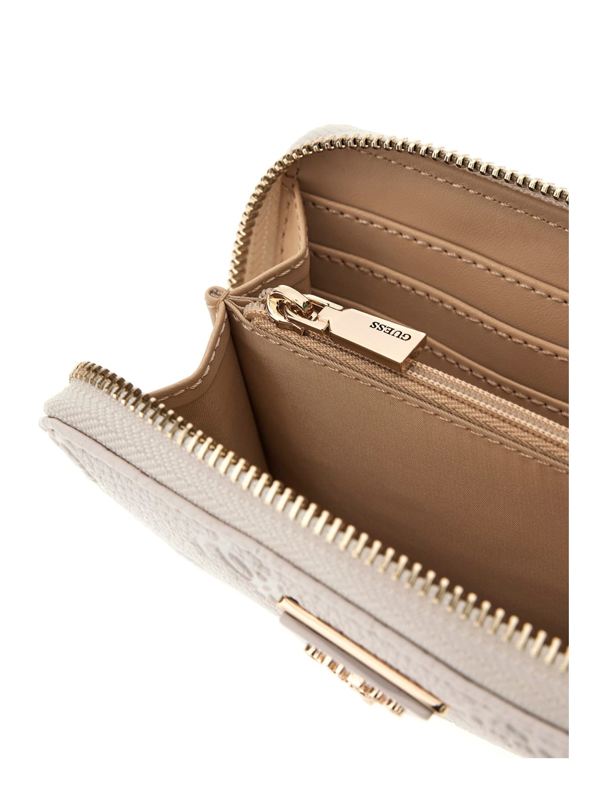 Guess Porta Carte Cresidia Slg Medium Zip da Donna – Bianco