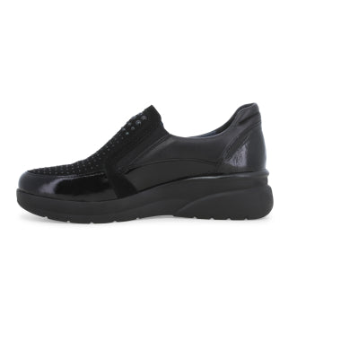 Melluso Scarpe Basse Senza Stringhe da Donna – Nero