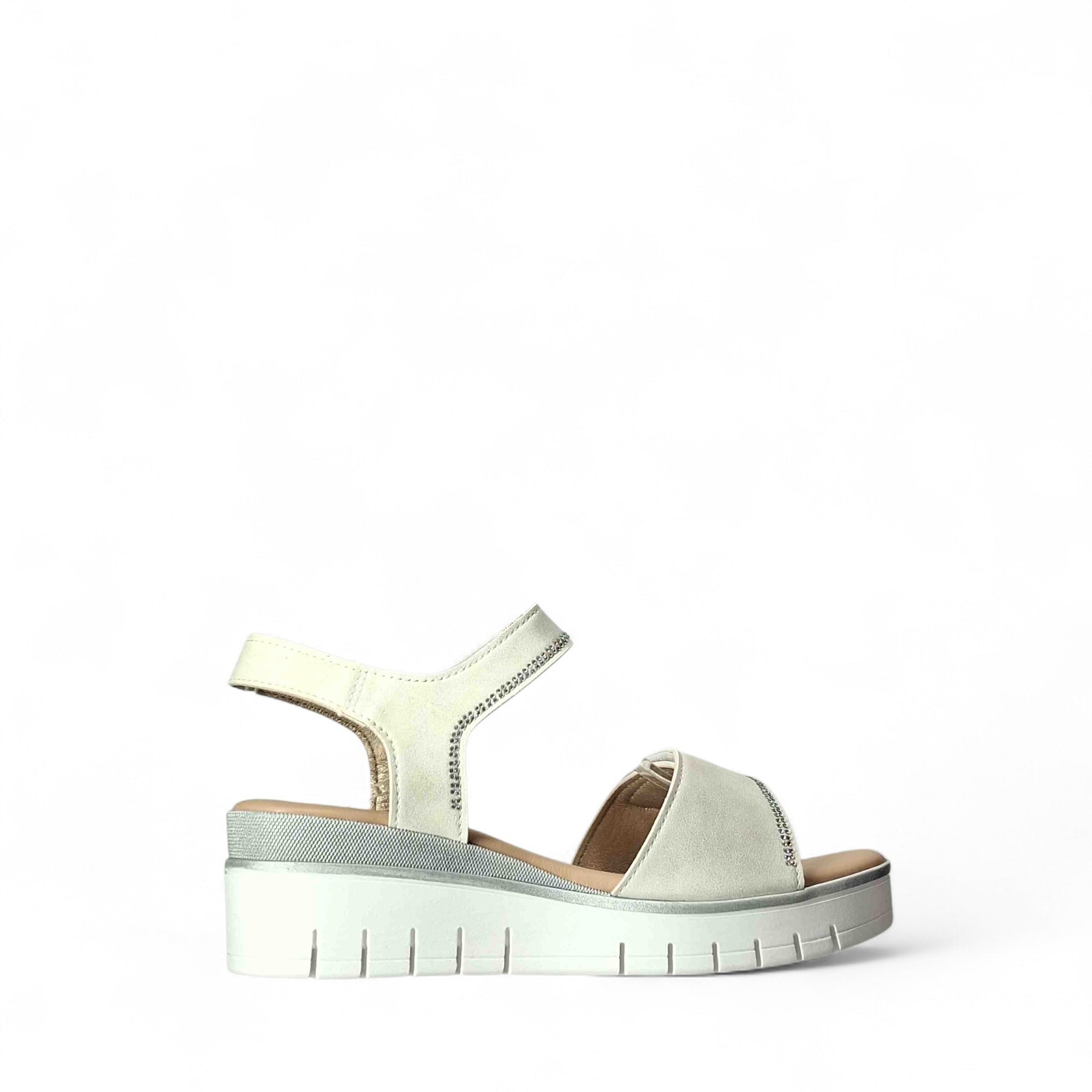 GiuliaLei Sandalo A Zeppa Sandali con Zeppa da Donna – Beige - GL443