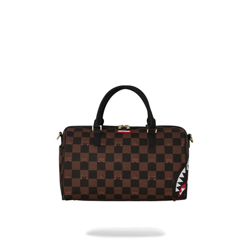 Sprayground Peeking character check mini d Zaini streetwear da Unisex – 910D7507NSZ