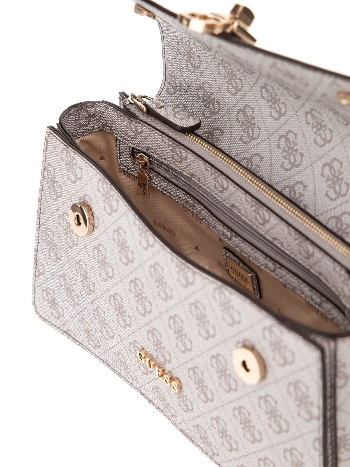 Guess Shopping Strutturate Zamira Luxury Satchel da Donna – Beige