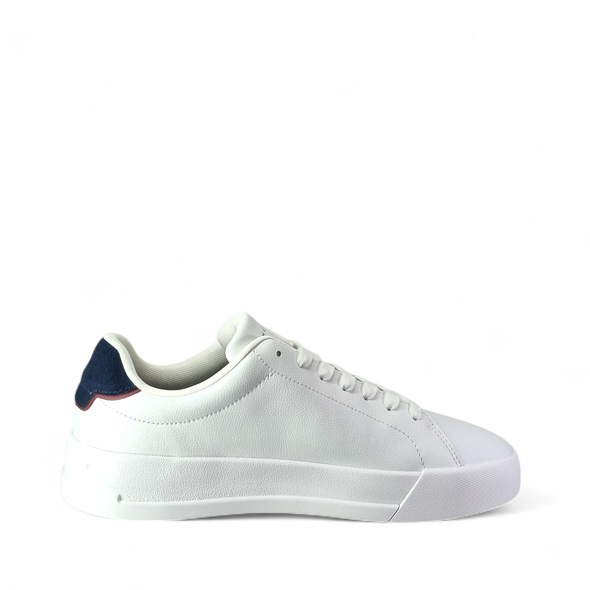 Tommy Hilfiger Th Court Lth Detail Ess Sneakers Basse da Uomo – Bianco - FM0FM053670LD