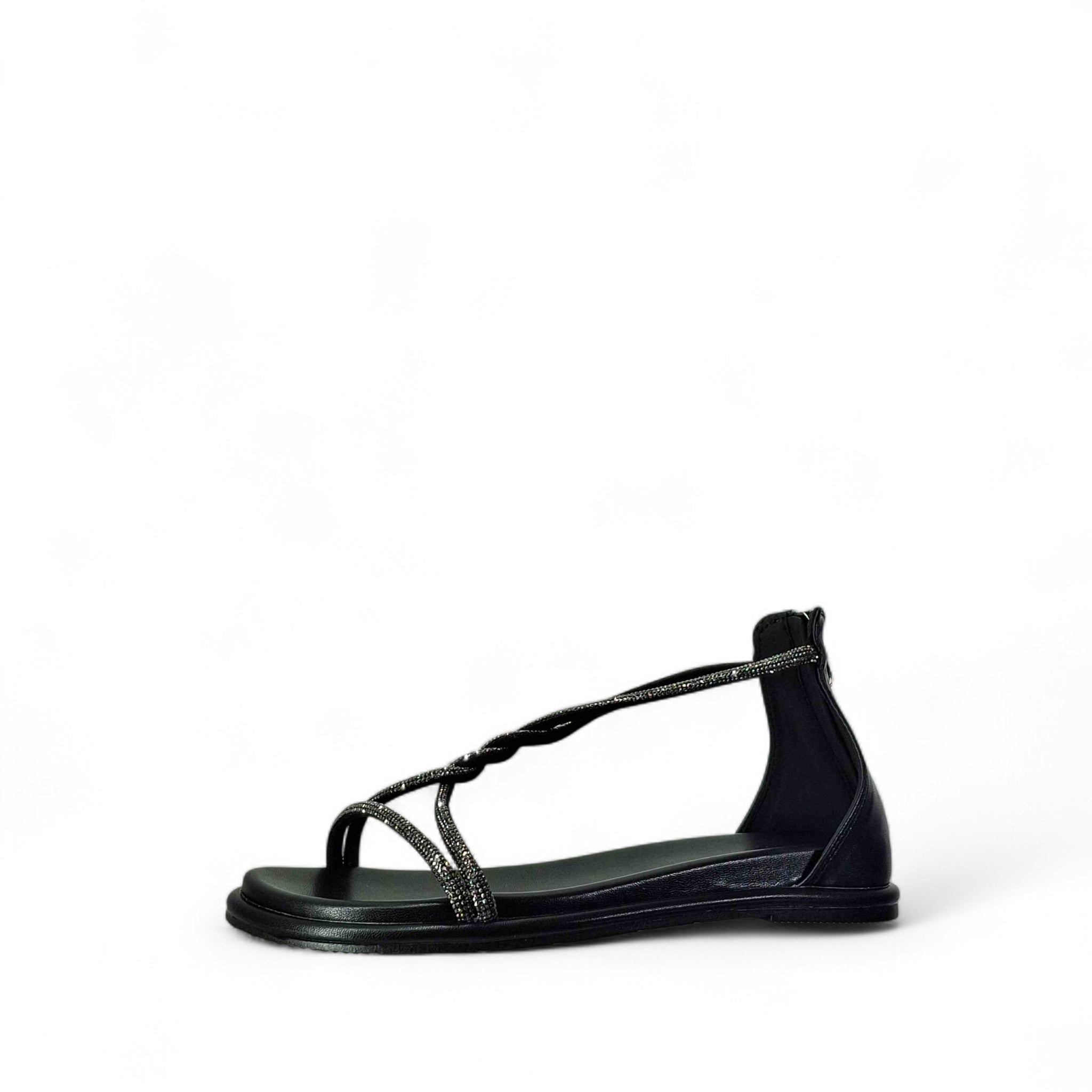 Kammi Bianca Sandali Bassi da Donna – Multicolor - 2334 NERO
