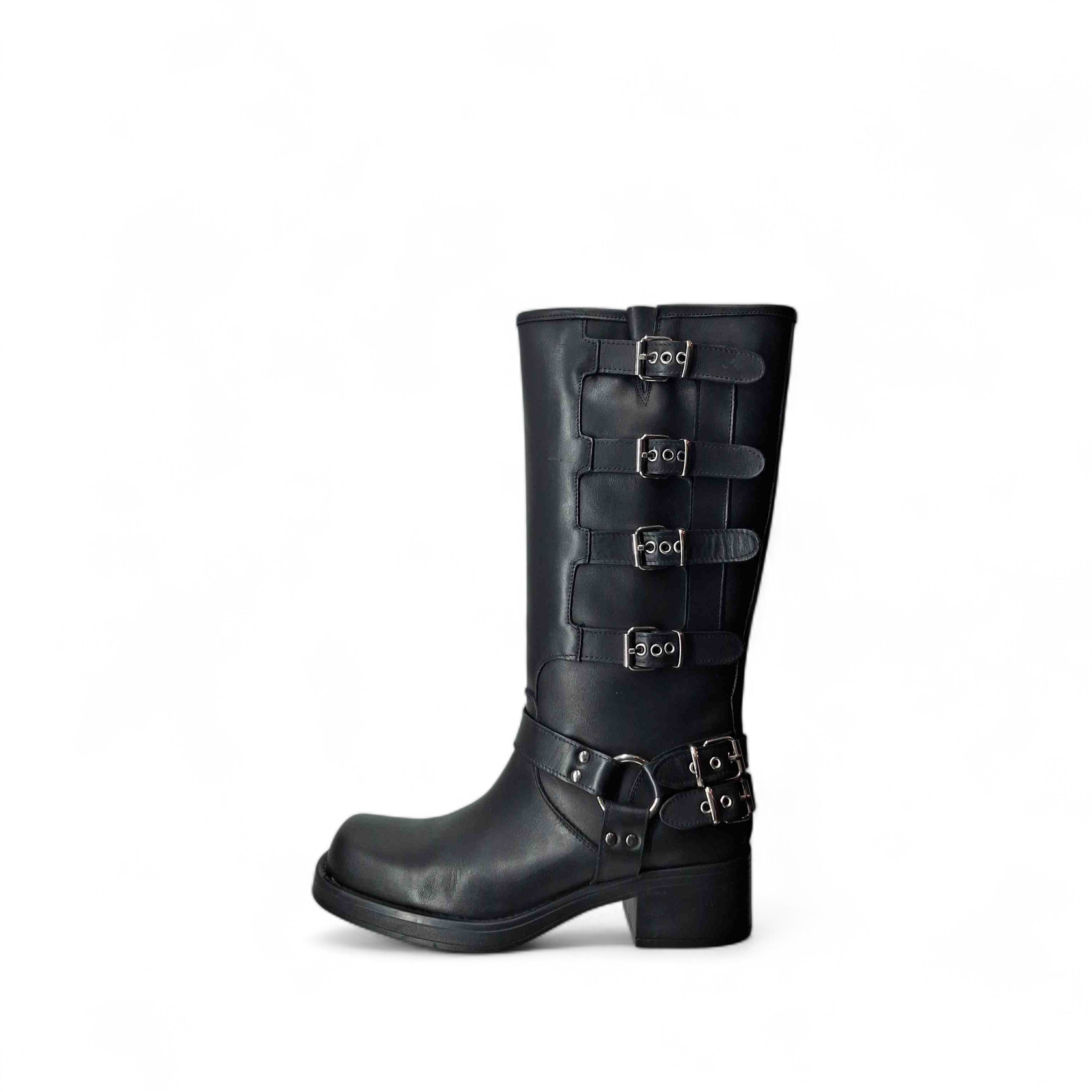 Kammi Stivali senza Tacco Stivale Fibie da Donna – Nero