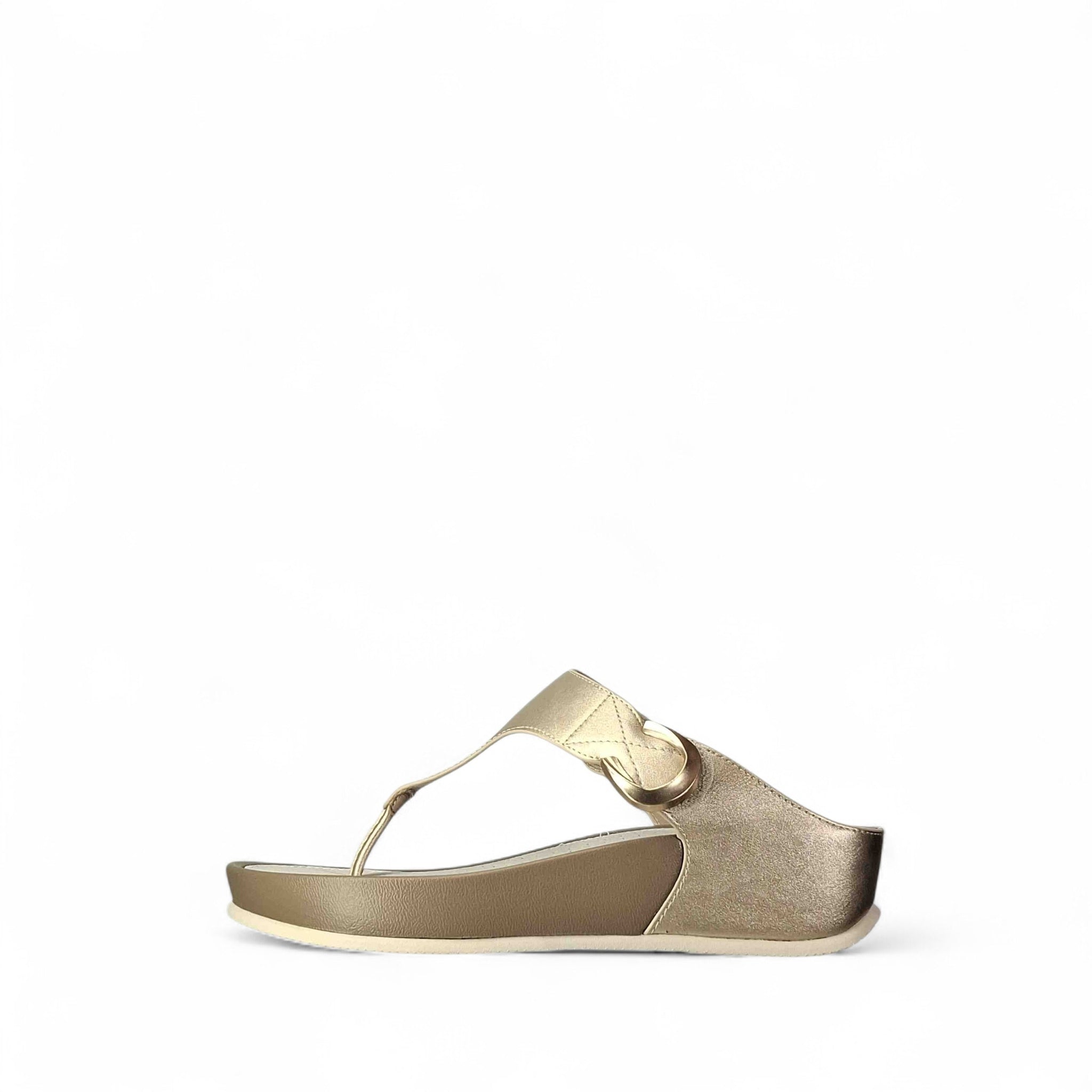 Kammi Veronica Infradito in Pelle da Donna – Oro - FORD_02