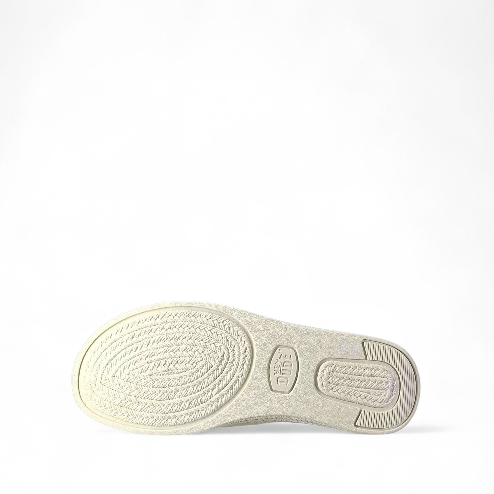 Dude Wendy Espadrille Woven Scarpe Basse Senza Stringhe da Donna – Bianco - 43681 WHITE