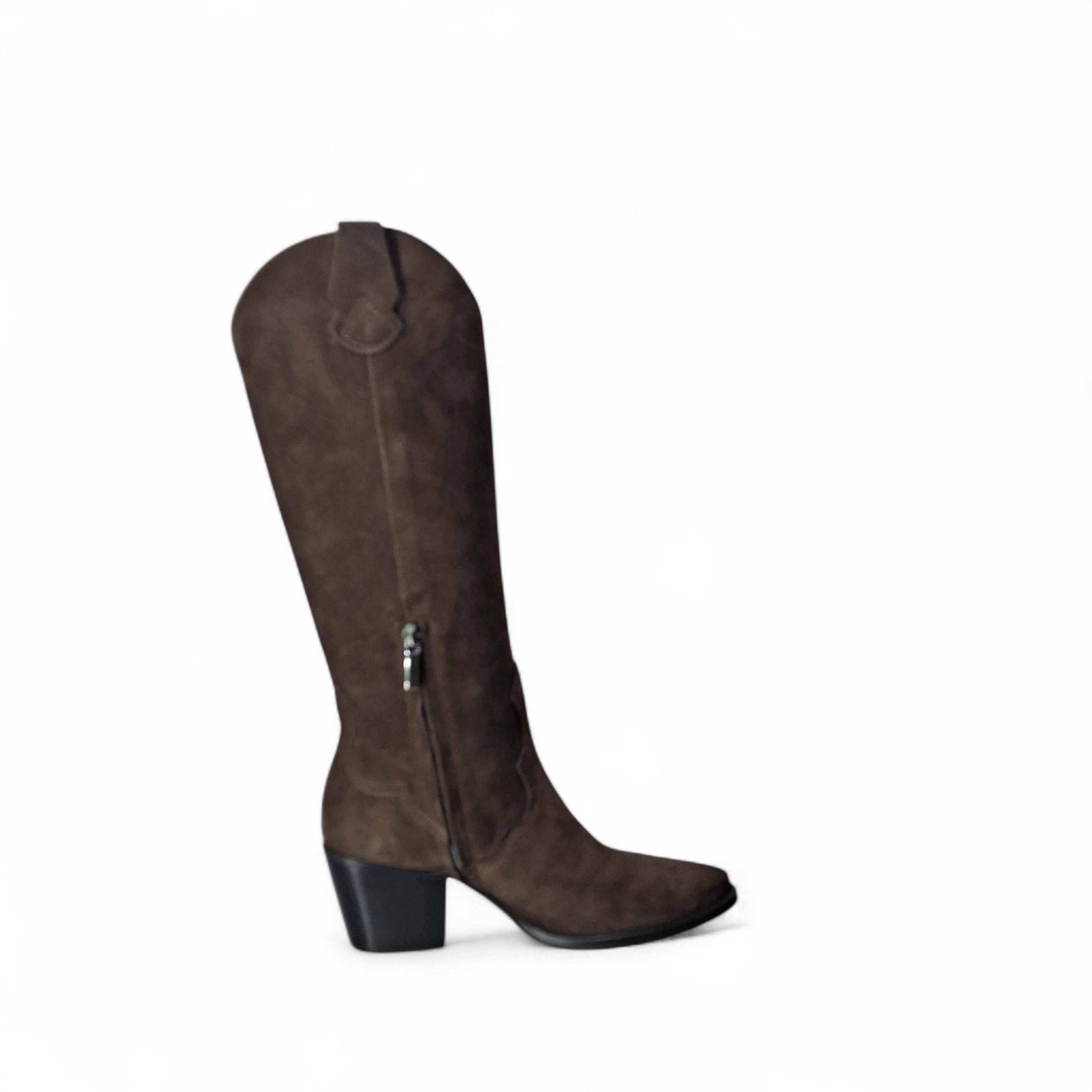 Kammi Stivali Texani Stivale Frange da Donna – Marrone