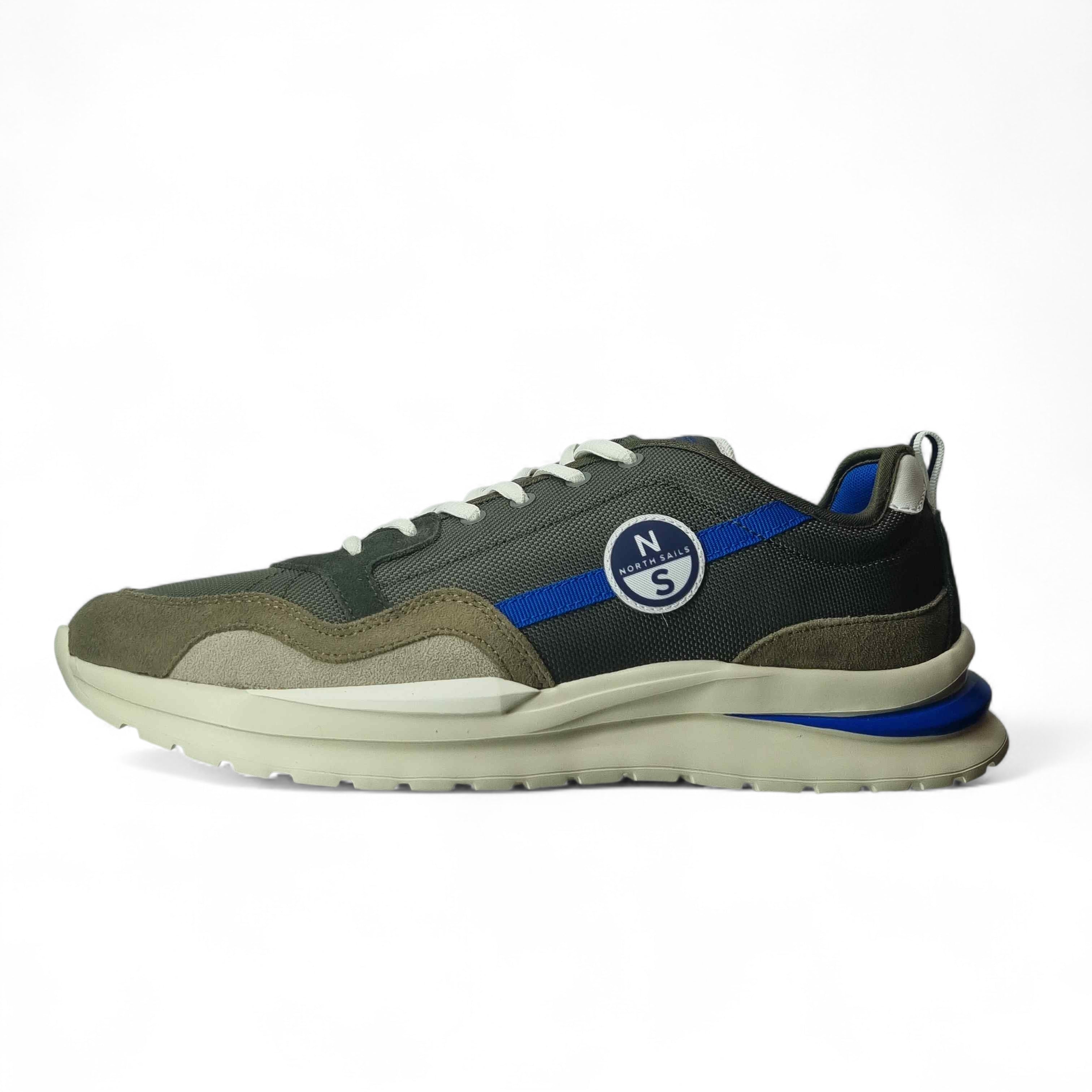 North Sails Sneakers Basse Green Taupe Royal da Uomo – Beige