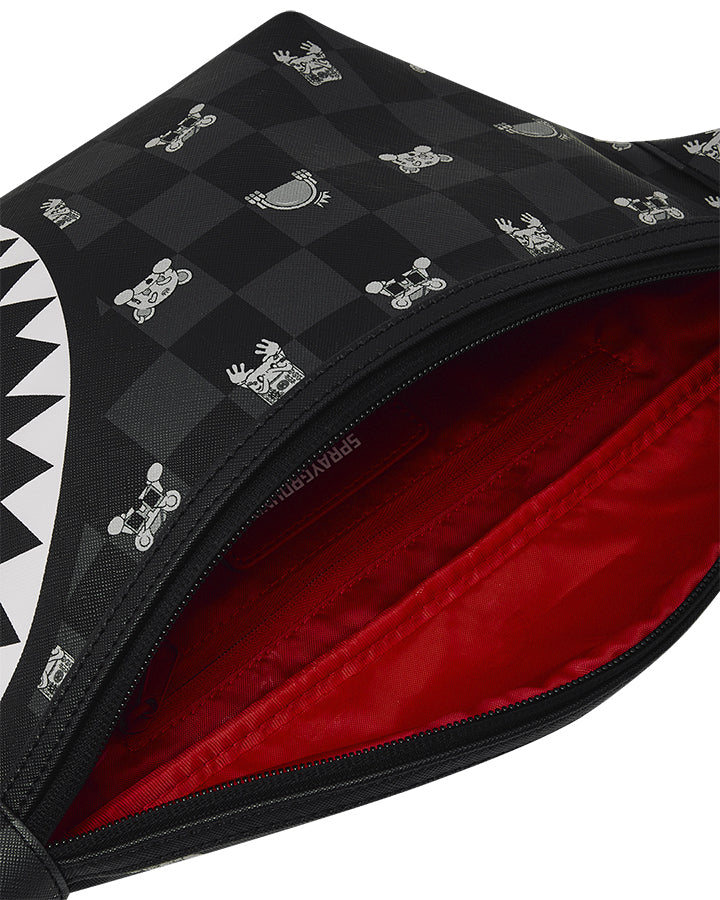 Sprayground Gray Peeking Character Marsupi da Uomo – Nero - 910B8912NSZ