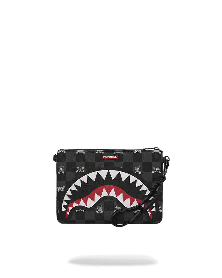 Sprayground Gray peeking character Pochette eleganti da Uomo – 910B8915NSZ