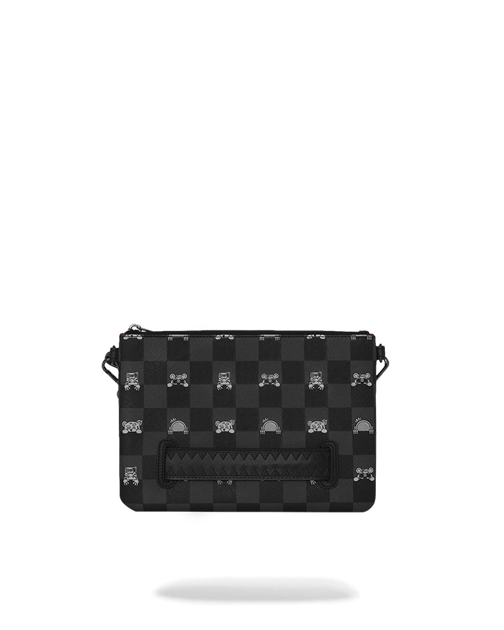 Sprayground Gray peeking character Pochette eleganti da Uomo – 910B8915NSZ