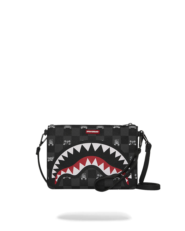 Sprayground Gray peeking character Pochette eleganti da Uomo – 910B8915NSZ