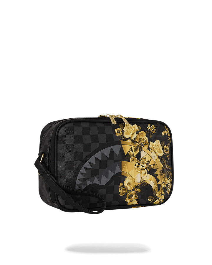 Sprayground Gold Floral Remix Toiletry Tote Piccola da Uomo – Nero - 910B9005NSZ