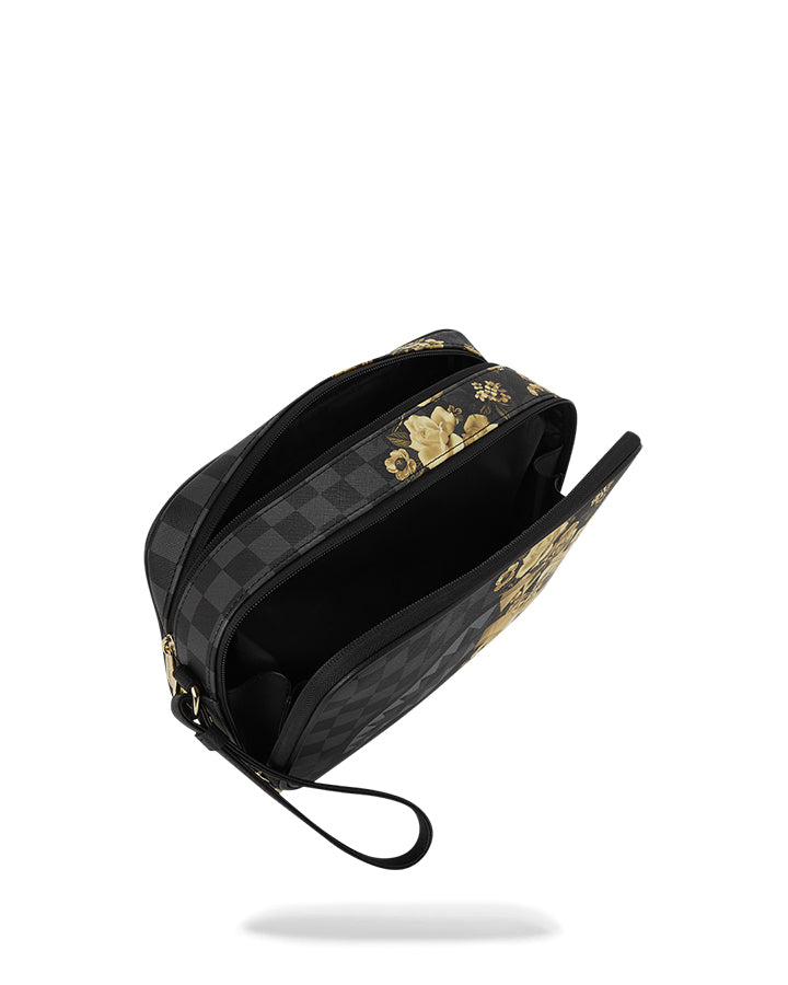 Sprayground Gold Floral Remix Toiletry Tote Piccola da Uomo – Nero - 910B9005NSZ