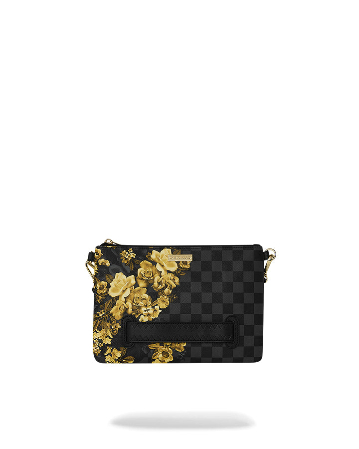 Sprayground Gold Floral Remix Crossover Tracolla Media da Uomo – Nero - 910B9006NSZ