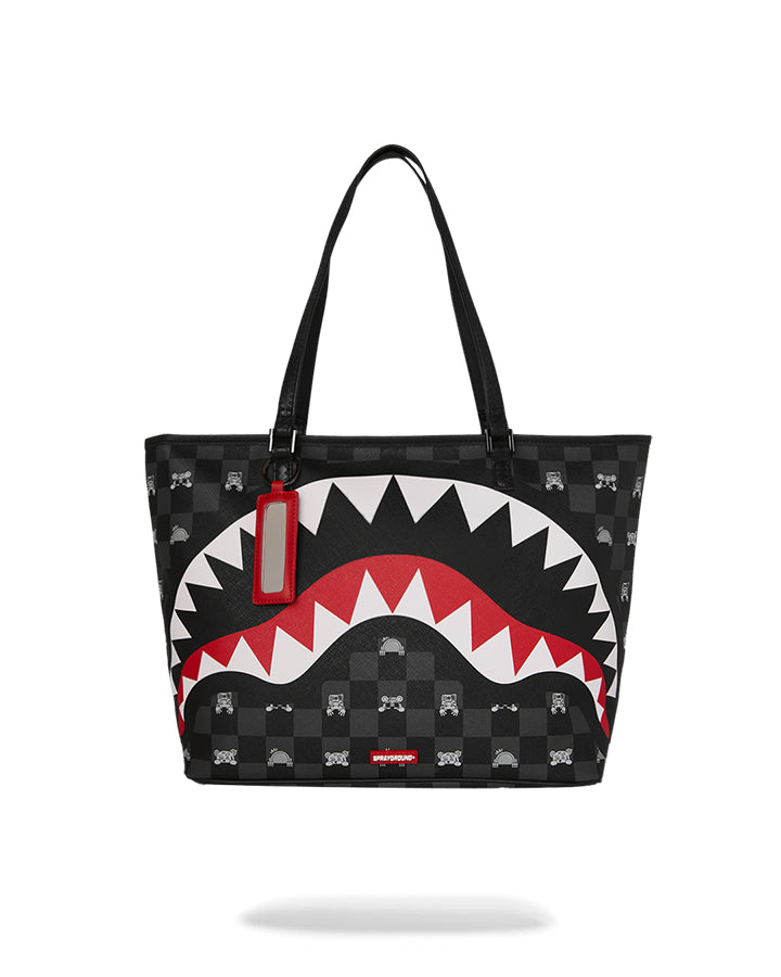 Sprayground Gray Peeking Character Spalla media da Uomo – Nero - 910T8916NSZ