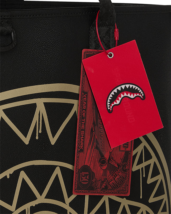 Sprayground That Gold Drip Beach Tote Spalla media da Uomo – Nero - 910T9264NSZ